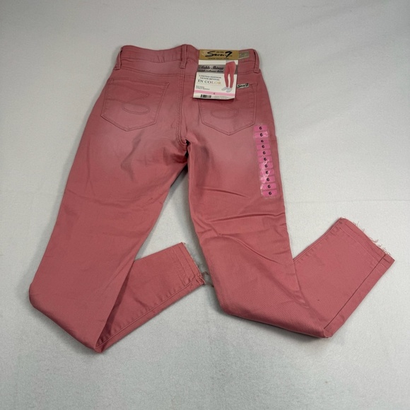 Seven 7 Ankle Skinny Pants Womens Size 6 Pink Mid Rise NWT - Picture 3 of 14